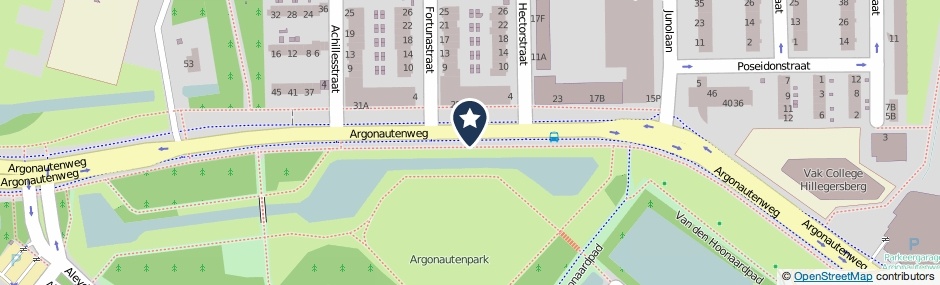Kaartweergave Argonautenweg in Rotterdam
