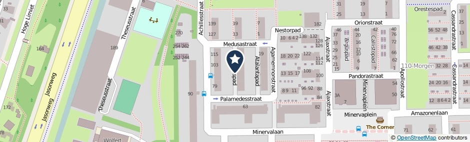 Kaartweergave Artemispad in Rotterdam