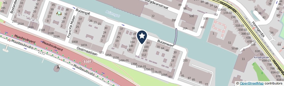Kaartweergave Buizenwerf in Rotterdam