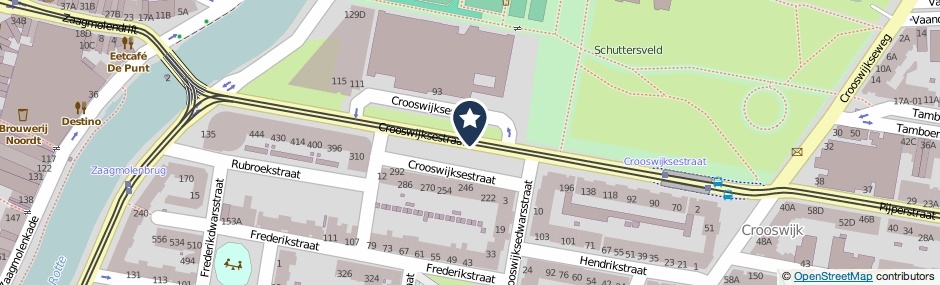 Kaartweergave Crooswijksestraat in Rotterdam