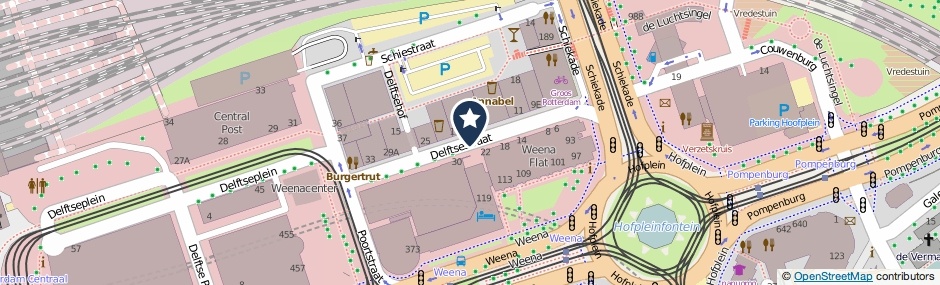 Kaartweergave Delftsestraat in Rotterdam