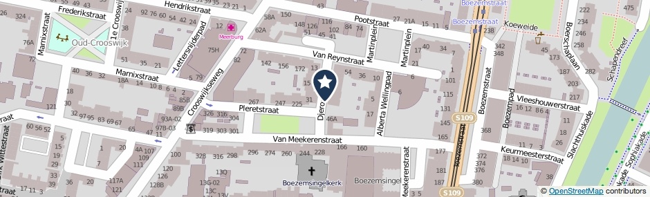 Kaartweergave Djeroekstraat in Rotterdam