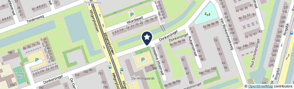 Kaartweergave Donkersingel in Rotterdam