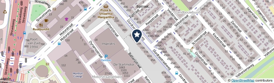 Kaartweergave Dordtsestraatweg 67-A in Rotterdam