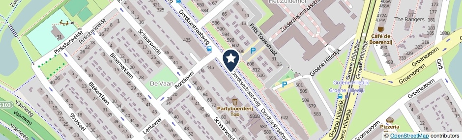 Kaartweergave Dordtsestraatweg in Rotterdam