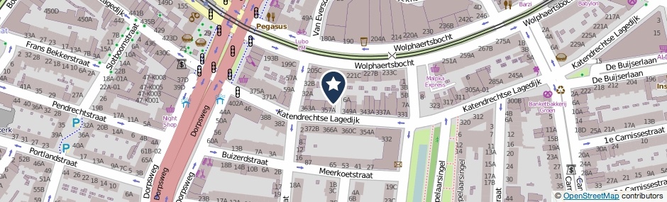 Kaartweergave Driemorgenstraat in Rotterdam