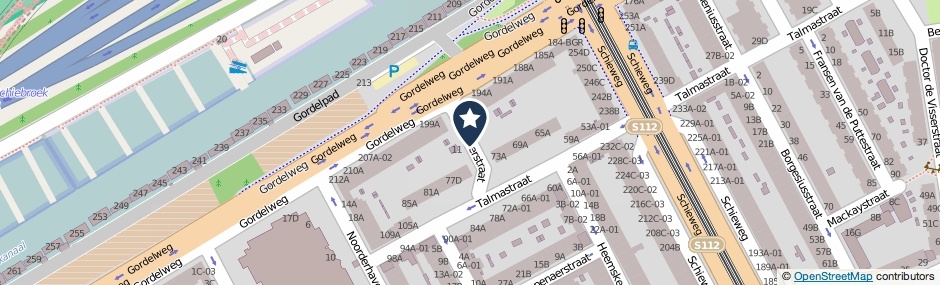 Kaartweergave Druckerstraat in Rotterdam
