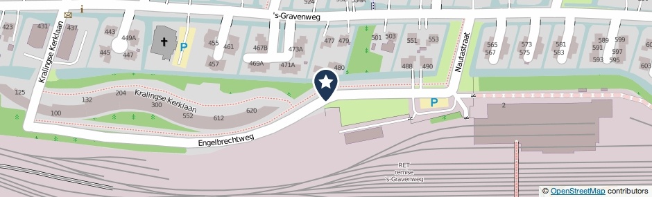 Kaartweergave Engelbrechtweg in Rotterdam