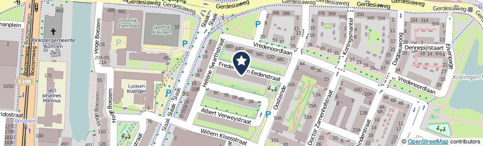 Kaartweergave Frederik Van Eedenstraat 5-A in Rotterdam