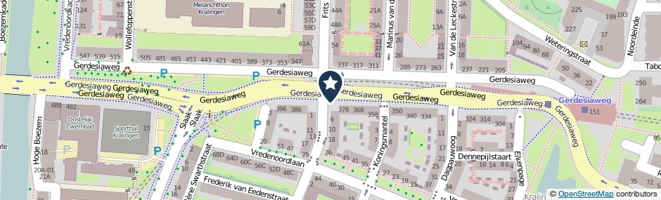 Kaartweergave Gerdesiaweg in Rotterdam