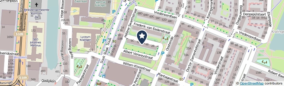 Kaartweergave Herman Gorterstraat 6-A in Rotterdam