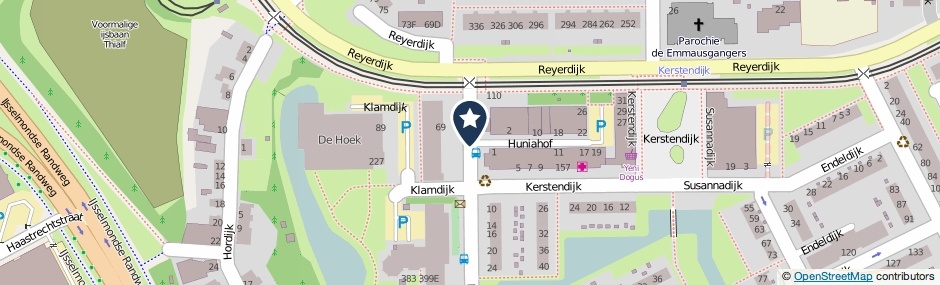 Kaartweergave Huniahof in Rotterdam