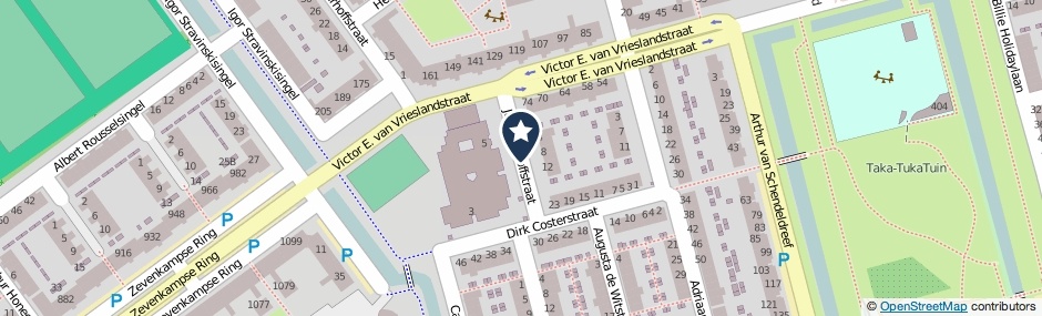 Kaartweergave Jan Greshoffstraat in Rotterdam