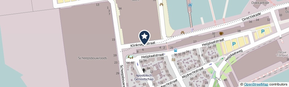 Kaartweergave Klinknagelstraat in Rotterdam
