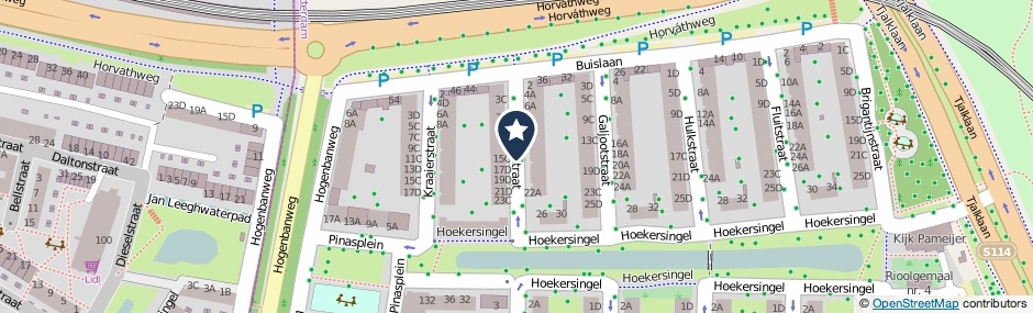 Kaartweergave Koggestraat in Rotterdam