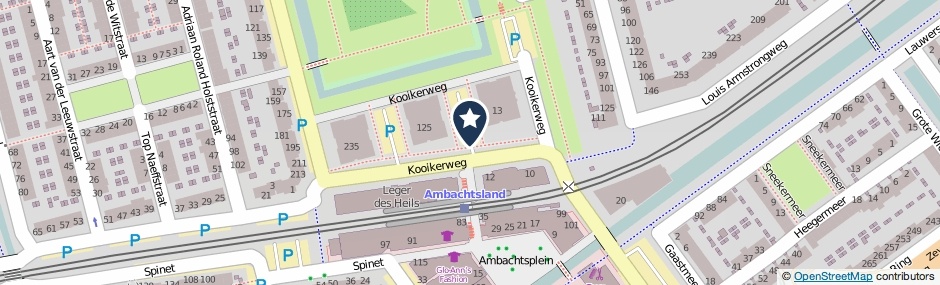 Kaartweergave Kooikerweg in Rotterdam