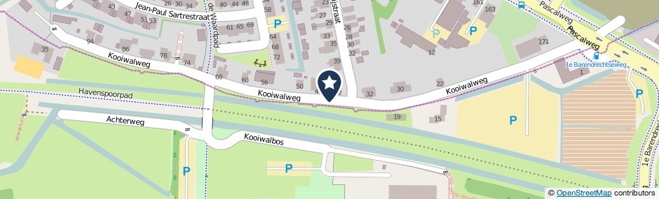 Kaartweergave Kooiwalweg in Rotterdam