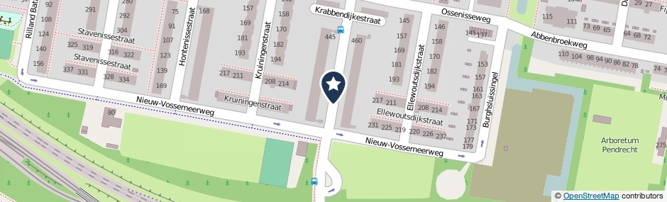Kaartweergave Krabbendijkestraat in Rotterdam