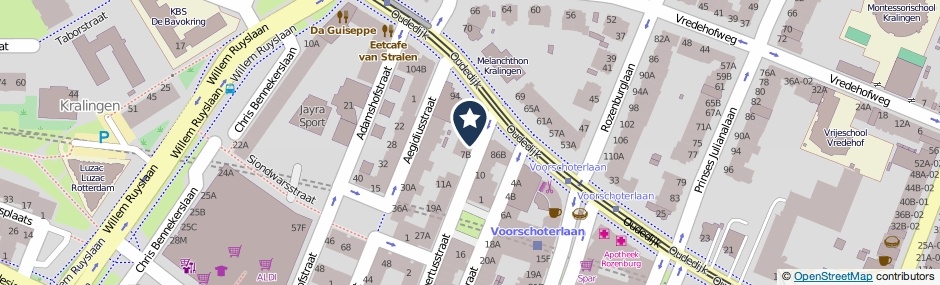 Kaartweergave Lambertusstraat 3-A in Rotterdam