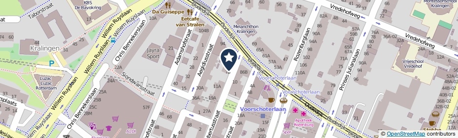 Kaartweergave Lambertusstraat 5-A in Rotterdam