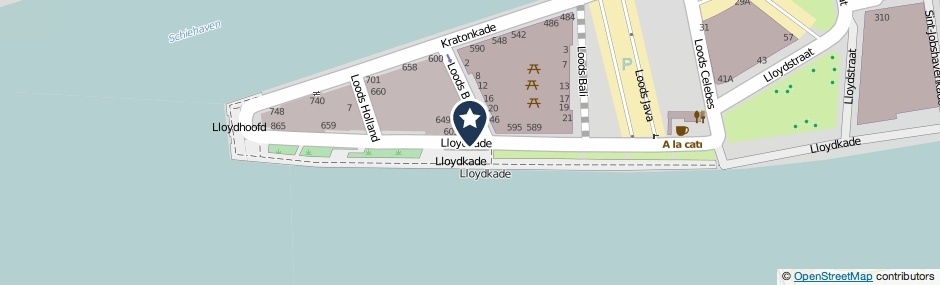 Kaartweergave Lloydkade in Rotterdam