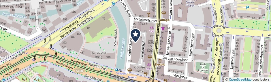 Kaartweergave Lombardhof in Rotterdam