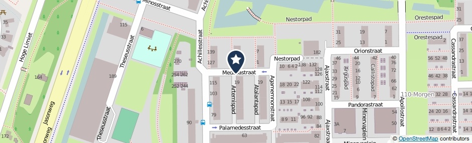 Kaartweergave Medusastraat in Rotterdam