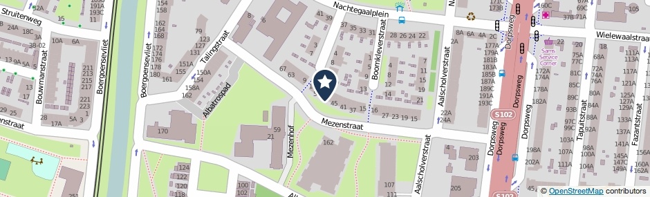 Kaartweergave Mezenstraat 49 in Rotterdam