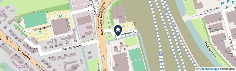 Kaartweergave Ommoordseweg in Rotterdam