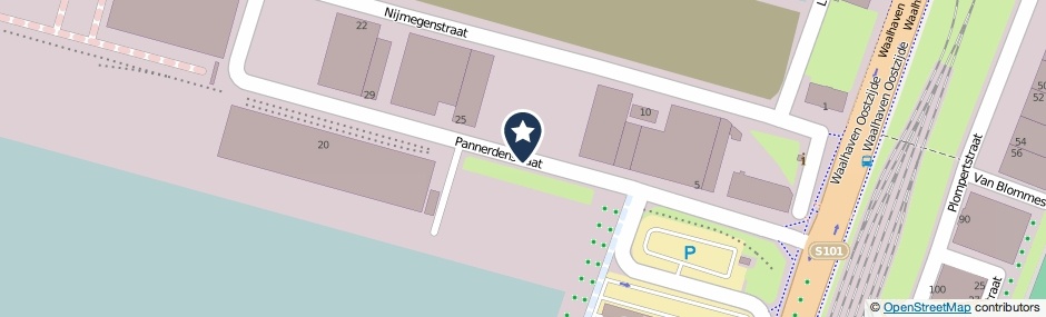 Kaartweergave Pannerdenstraat in Rotterdam