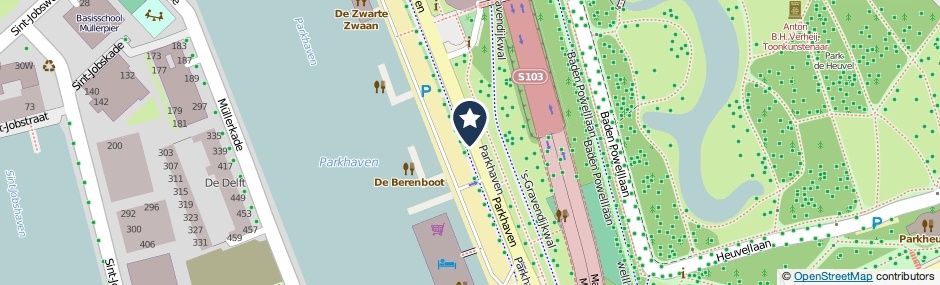 Kaartweergave Parkhaven in Rotterdam