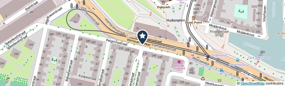 Kaartweergave Pelgrimsstraat in Rotterdam