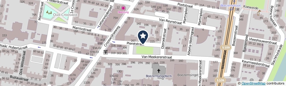 Kaartweergave Pleretstraat in Rotterdam