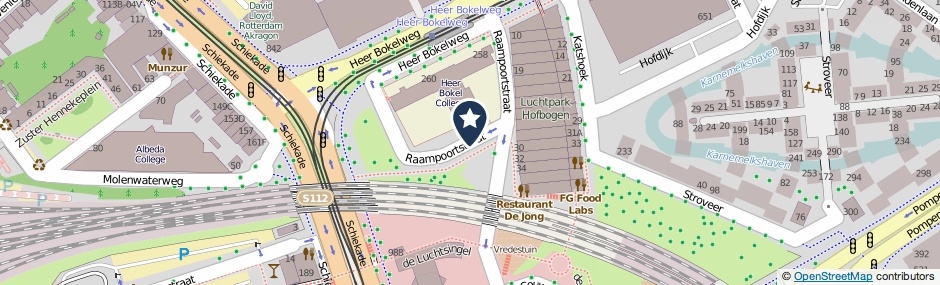 Kaartweergave Raampoortstraat in Rotterdam