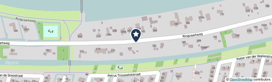 Kaartweergave Ringvaartweg in Rotterdam