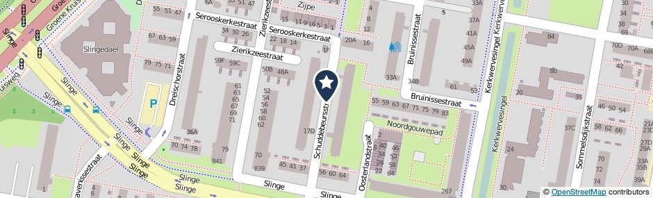 Kaartweergave Schuddebeursstraat in Rotterdam