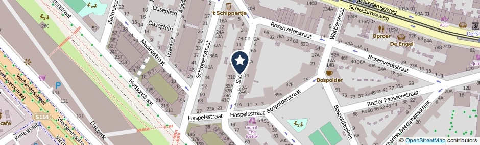 Kaartweergave Snoekstraat in Rotterdam