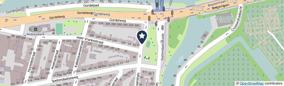 Kaartweergave Soetendaalsestraat in Rotterdam