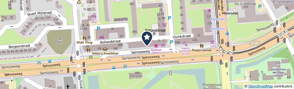 Kaartweergave Spinozaweg 293 in Rotterdam