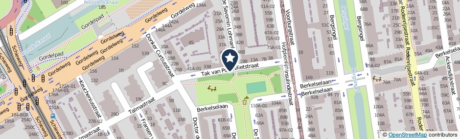 Kaartweergave Tak Van Poortvlietstraat in Rotterdam