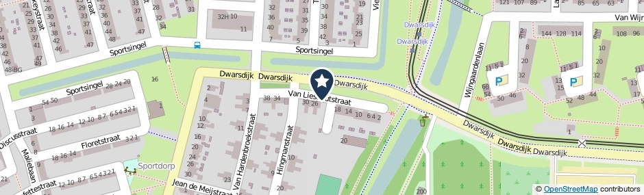 Kaartweergave Van Lieshoutstraat in Rotterdam