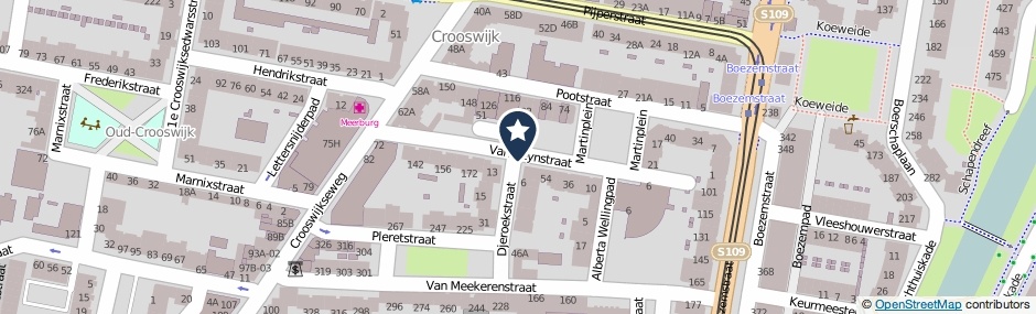 Kaartweergave Van Reynstraat in Rotterdam