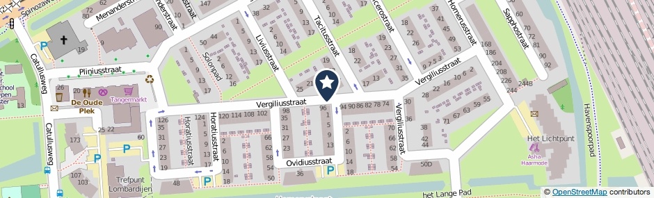 Kaartweergave Vergiliusstraat in Rotterdam