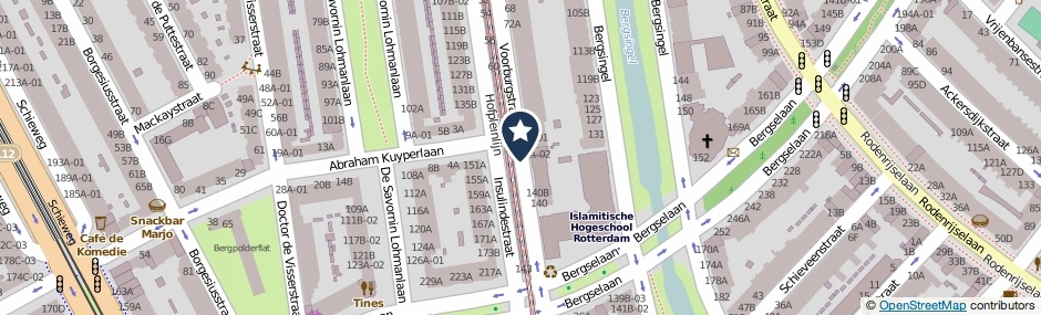 Kaartweergave Voorburgstraat in Rotterdam