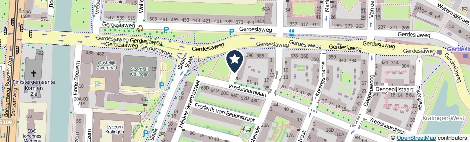 Kaartweergave Vredenoordpad in Rotterdam
