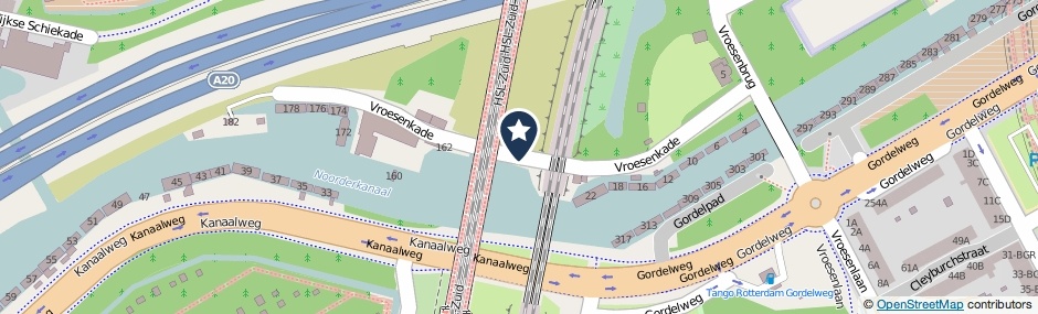 Kaartweergave Vroesenkade in Rotterdam
