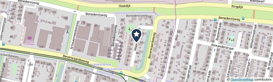 Kaartweergave Waarsmanstraat in Rotterdam