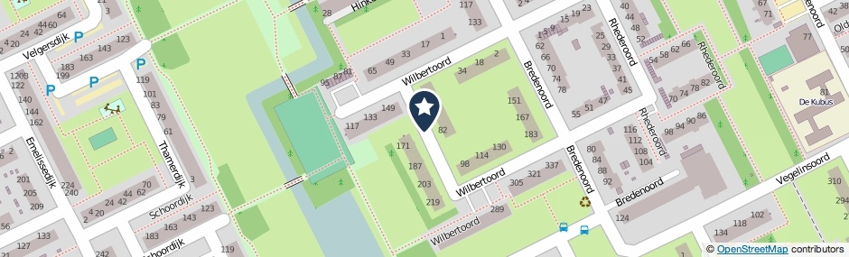 Kaartweergave Wilbertoord in Rotterdam