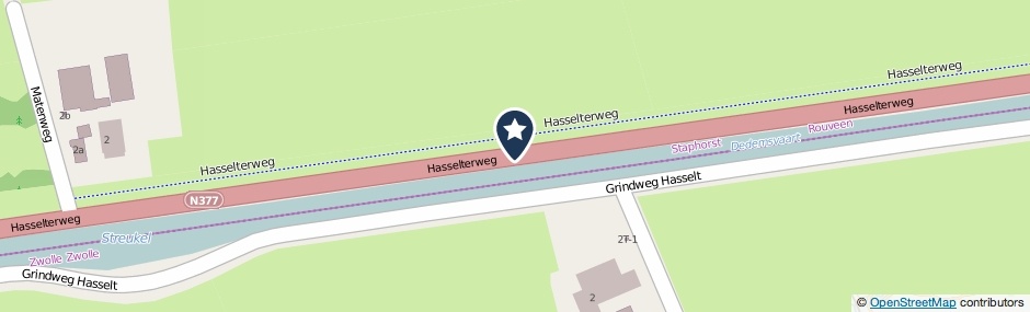 Kaartweergave Hasselterweg in Rouveen