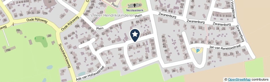 Kaartweergave Jan Van Tourainestraat in S-Heer Hendrikskinderen